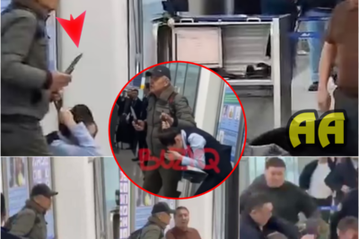 Dramatic moment hero retired boxer, 52, disarms airport knifeman after selflessly replacing terrified female security officer as the attacker’s hostage