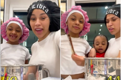 𝗩𝗜𝗗𝗘𝗢:Cardi B & Daughter Kulture Are Too Cute In Their Cooking Bonnets! 👩🏽‍🍳⭐️👀 – S