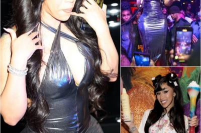 𝗩𝗜𝗗𝗘𝗢:Cardi B shows off her cleavage in a sexy keyhole dress that screams ‘I am single’ at Super Bowl 2025…👀 – S