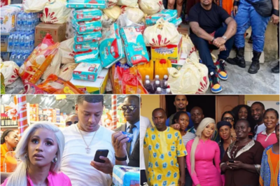 Cardi B Visits Motherless Babies Home in Lagos, Gifts Them Numerous Items – S