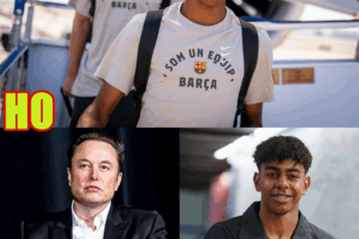 Minutes Ago! Lamine Yamal Leaves Everyone in Shock by Flatly Rejecting Elon Musk’s Tesla-Sponsored Announcement on His Shirt Before Barcelona Match