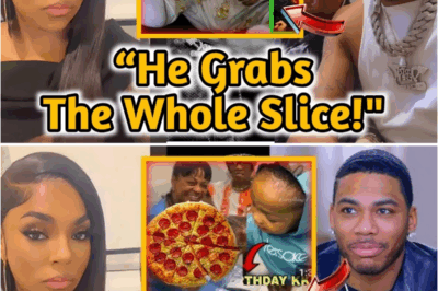 𝗩𝗜𝗗𝗘𝗢: Ashanti & Nelly Take Baby KK Out for His First Pizza — And He Grabs the Whole Slice! 🍕😱👀 – S