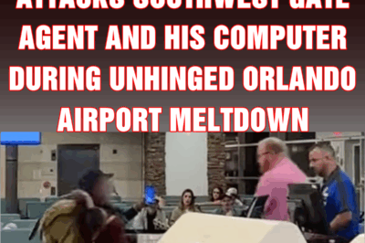 Furious female passenger attacks Southwest gate agent and his COMPUTER during unhinged Orlando Airport meltdown