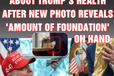 People deeply concerned about Trump’s health after new photo reveals ‘amount of foundation’ on hand