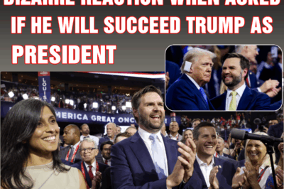 People point out JD Vance’s bizarre reaction when asked if he will succeed Trump as president