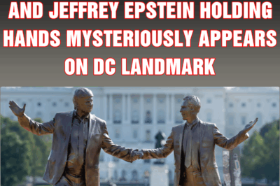 Statue or Donald Trump and Jeffrey Epstein holding hands mysteriously appears on DC landmark