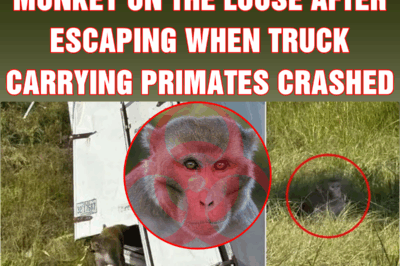 ‘Aggressive’ disease-ridden monkey on the loose after escaping when truck carrying primates crashed