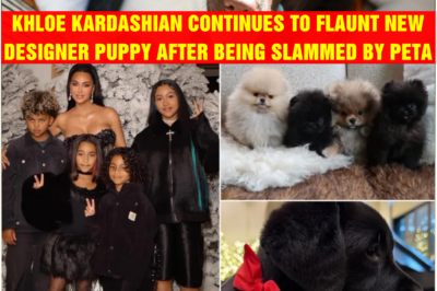 Khloe Kardashian continues to flaunt new designer puppy after being slammed by PETA