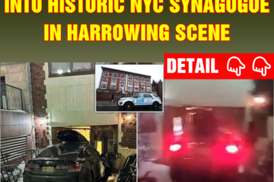 Car repeatedly slams into historic NYC synagogue in harrowing scene