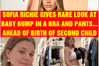 Sofia Richie gives rare look at baby bump in a bra and pants… ahead of birth of second child