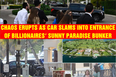 Chaos as car crashes at entrance to ‘billionaire bunker’ where rich and famous live in sunny paradise