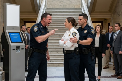 s –  A cop tried to remove a Black woman from city hall. He had no idea she was the governor.