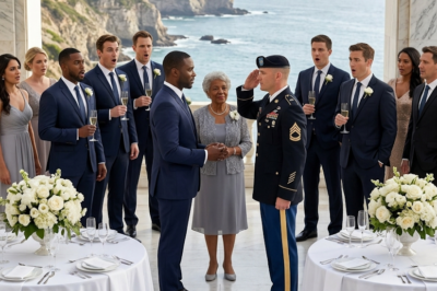 s –  They mocked the Black man at the wedding, called him a thief, and had him handcuffed. Then the groom gave him a command salute.