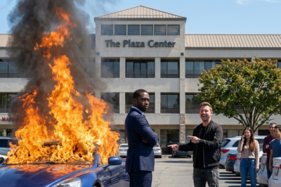 s – A group of bullies set a Black man’s $400,000 car on fire — then went pale when they learned who his father is.