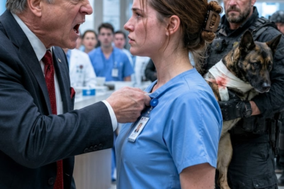 s – A nurse saved a dying military K9 against every rule. She was fired on the spot. Then six SEALs walked into the ER.
