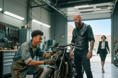 s – A Black mechanic helped a Hell’s Angel fix his bike when no one else would. He got fired for it. Then the biker made one phone call.