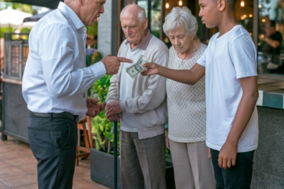 s – A poor boy spent his last savings to pay for an elderly couple’s meal. The next morning, a millionaire showed up at his door.