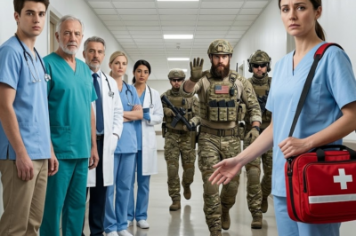 s – I clocked out of my last nursing shift. Then three black SUVs blocked my car and men in tactical gear asked for me by name.